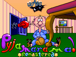 Pyjamarama Remastered title screen